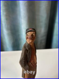 Vintage Carl Johan Trygg Hand Carved Sculpture Beautiful Details 6 in