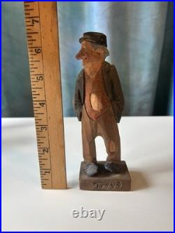 Vintage Carl Johan Trygg Hand Carved Sculpture Beautiful Details 6 in