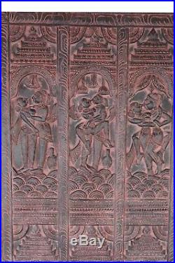 Vintage Carved Door Panel Kamasutra Wall Sculpture BARNDOOR Resort Design