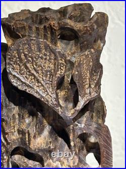 Vintage Carved Guayacan Wood Sculpture Depicting Marine Life. 9 inches in Height
