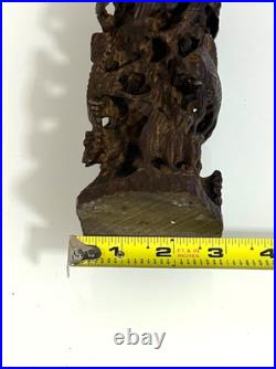 Vintage Carved Guayacan Wood Sculpture Depicting Marine Life. 9 inches in Height