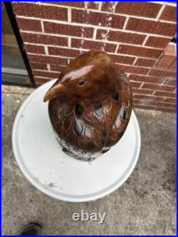 Vintage Carved Wood American Bald Eagle Large Sculpture