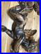 Vintage Carved Wood Cherub / Putto Angel Wall Sculpture Set Of 2