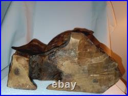Vintage Carved Wood Eagle American Eagle Sculpture Large 13 Tall Detailed
