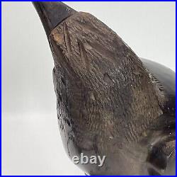 Vintage Carved Wood Falcon Sculpture 1960's 12 Tall