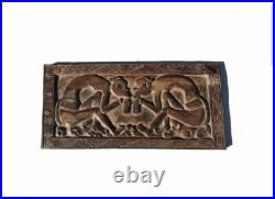Vintage Carved Wood Figural Wall Hanging Plaque