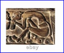 Vintage Carved Wood Figural Wall Hanging Plaque