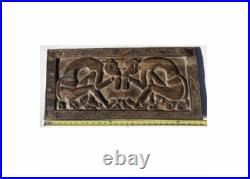 Vintage Carved Wood Figural Wall Hanging Plaque