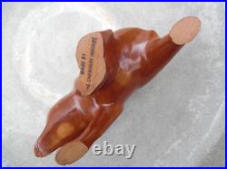 Vintage Carved Wood Figure Native American Cherokee Wood Art Bear Sculpture