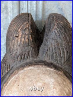 Vintage Carved Wood Mask, African Punu, Gabon