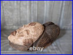 Vintage Carved Wood Mask, African Punu, Gabon