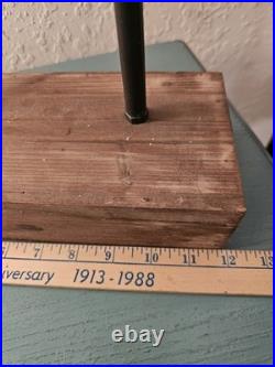 Vintage Carved Wood School Of Fish Sculpture, Elevated On WoodBlock-Very Good