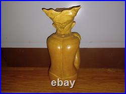 Vintage Carved Wood Sculpture Balinese Indonesian Woman Semi Nude 11