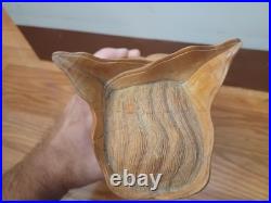 Vintage Carved Wood Sculpture Balinese Indonesian Woman Semi Nude 11