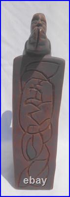 Vintage Carved Wood Sculpture Herve Verhnes Kneeling Prayer UNIQUE