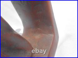 Vintage Carved Wood Sculpture Herve Verhnes Kneeling Prayer UNIQUE