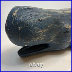 Vintage Carved Wood Sperm Whale Sculpture Figurine Carving 16Folk Art
