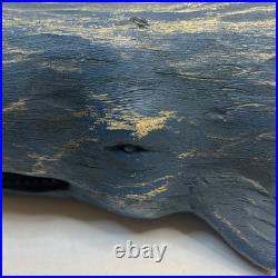 Vintage Carved Wood Sperm Whale Sculpture Figurine Carving 16Folk Art