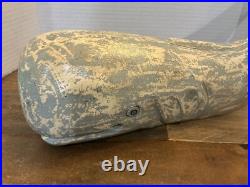 Vintage Carved Wood Sperm Whale Sculpture Figurine Carving 17 Folk Art