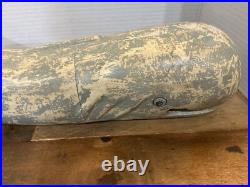 Vintage Carved Wood Sperm Whale Sculpture Figurine Carving 17 Folk Art
