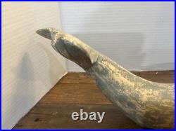 Vintage Carved Wood Sperm Whale Sculpture Figurine Carving 17 Folk Art