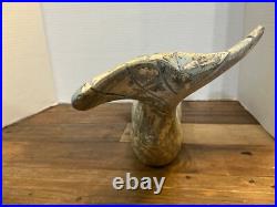 Vintage Carved Wood Sperm Whale Sculpture Figurine Carving 17 Folk Art