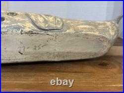 Vintage Carved Wood Sperm Whale Sculpture Figurine Carving 17 Folk Art