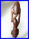 Vintage Carved Wood Thinking Man Sculpture 20 tall Art Sculpture The Thinker