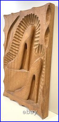 Vintage Carved Wood Wall Plaque Sculpture High Heel Shoes Signed Dated 1989
