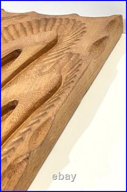 Vintage Carved Wood Wall Plaque Sculpture High Heel Shoes Signed Dated 1989