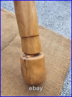 Vintage Carved Wood Wooden Statue Woman Girl Solid Wood Wood Carving Sculpture