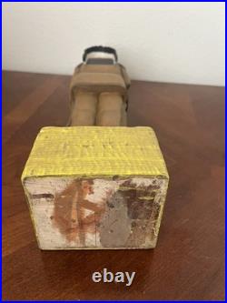Vintage Carved Wooden Cigar-store Indian Folk-art Figure, 18.5 Cigar 5¢ Wooden