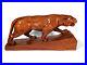 Vintage Carved Wooden Tiger Cat Sculpture Wood Carving Artist Keats Wasey Lorenz