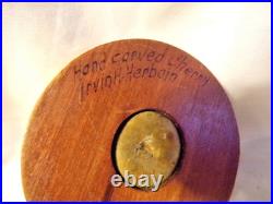 Vintage Chip-Carved Cherry Wood Sculpture Irvin H. Herbein (1896-1978) RARE