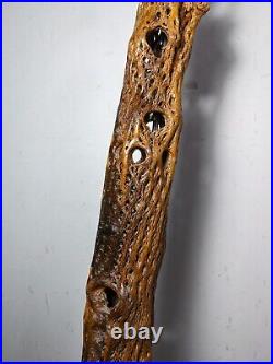Vintage Cholla Cactus Skeleton Sculpture Wood Floor Lamp Rustic Folk Art Western
