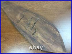 Vintage Coast Salish Wood Carving Salmon Paddle Bear Monty Charlie Penelakut