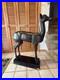 Vintage Cold Cast Villa dei Papiri Fawn Reproduction Sculpture on Wood Base