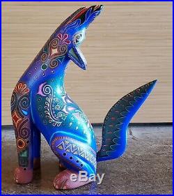 Vintage Coyote By Jacobo Angeles Alebrije Oaxacan Wood Carving