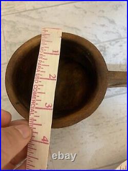 Vintage Croatian Hand Carved Olive Wood Sculpture Bowl / Cup