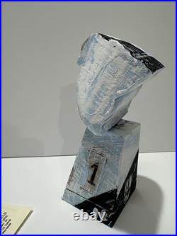 Vintage Cubist Bird Sculpture Modernism Abstract Painting Fairfield Samuel Combo