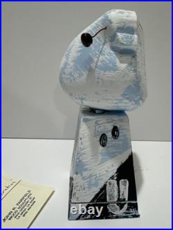 Vintage Cubist Bird Sculpture Modernism Abstract Painting Fairfield Samuel Combo