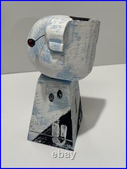 Vintage Cubist Bird Sculpture Modernism Abstract Painting Fairfield Samuel Combo