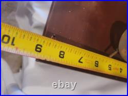 Vintage Curtis JERE Table SCULPTURE Lotus Blossoms Flowers Brass Wood 30x9x19