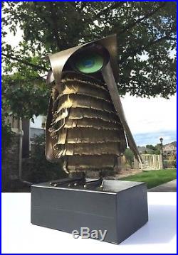 Vintage Curtis Jere Brutalist Owl Sculpture Signed Dated1968 Mid Century Modern