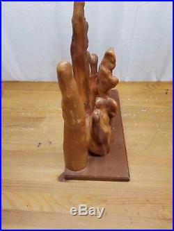 Vintage Cypress Knee Root Driftwood Natural Wood Sculpture Art Mid Century Moder