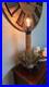 Vintage Cypress Wood Table Lamp Mid Century Folk Art Sculpture Works