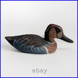 Vintage D & J Fuller Baikal Teal 8 Duck Carved Cedar Wood Sculpture Decoy #4213