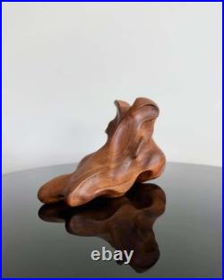 Vintage Danish Carved Wood Foot Sculpture