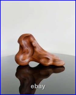 Vintage Danish Carved Wood Foot Sculpture