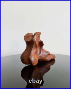 Vintage Danish Carved Wood Foot Sculpture